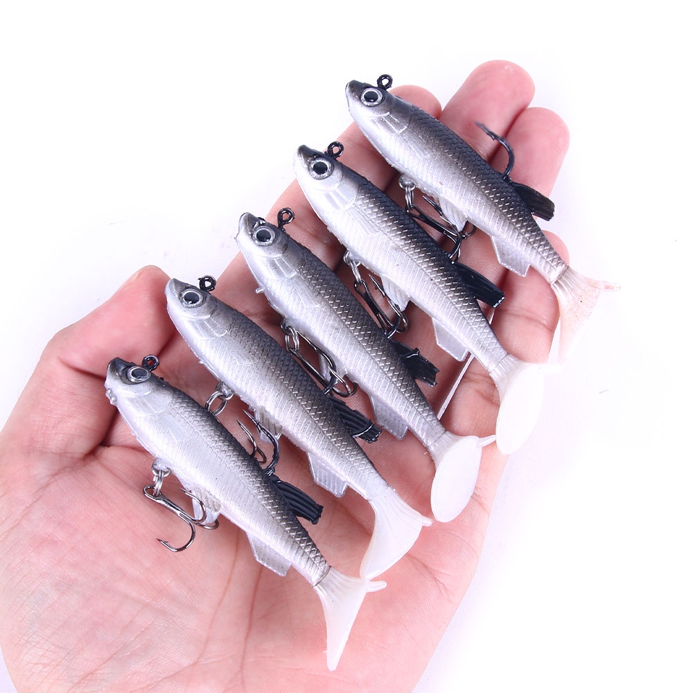 200pcs Umpan Pancing Soft Bait Bentuk Cacing Ukuran 8.5cm 13g