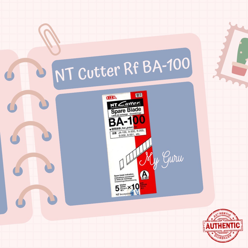

[TUBE] NT CUTTER SPARE BLADE BA-100 ISI CUTTER / REFILL CUTTER JAPAN