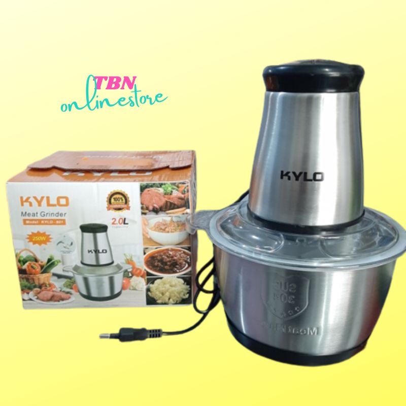 Blender Daging Stainless Steel Meat Grinder 2L Meat Chopper Stainless stenlis 2 liter Kylo