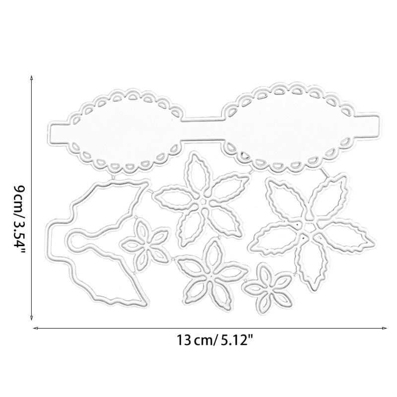 Cetakan Stensil Cutting Dies Motif Pita Bahan Metal Untuk Scrapbook / Craft Handmade