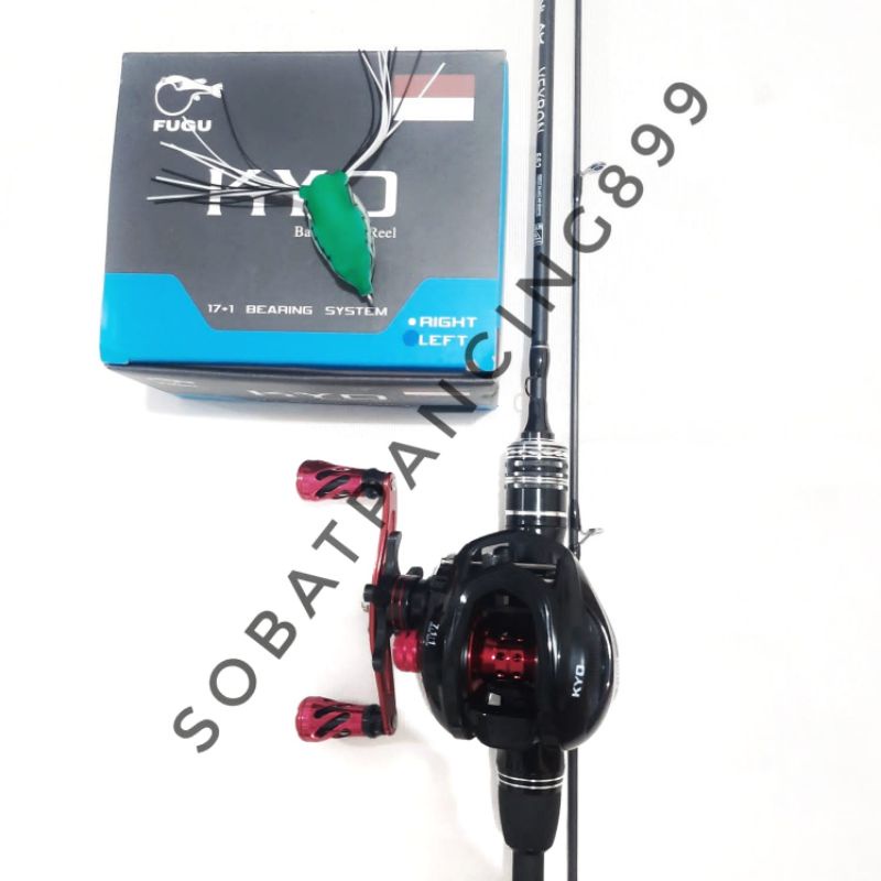 joran set casting oncak veyron + reel fugu kyo + FREE SF/MINOW / PE 50M + FREE PACKINGPIPA