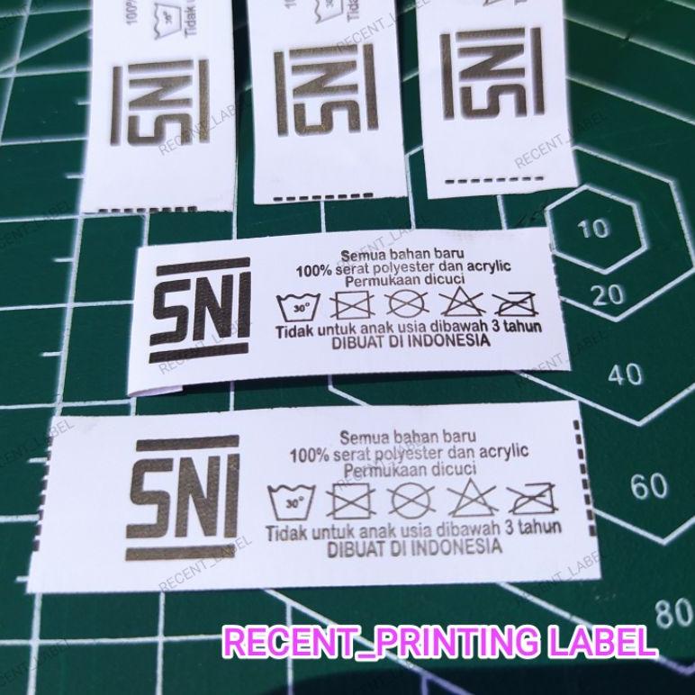 

[G-UXU ☛] Printing logo,wash label, SNI label 1.5x4.5cm 1 roll @2.000 pcs-langsung kirim