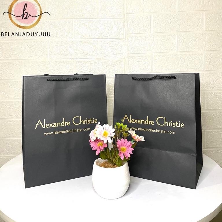 

[S-IMR ☎] Paper bag Alexandre Christie Hitam Paper Bag Kotak Jam Tangan-pasti dikirim