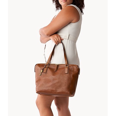 TAS FOSSIL JACQUELINE TOTE BROWN ZB1502200