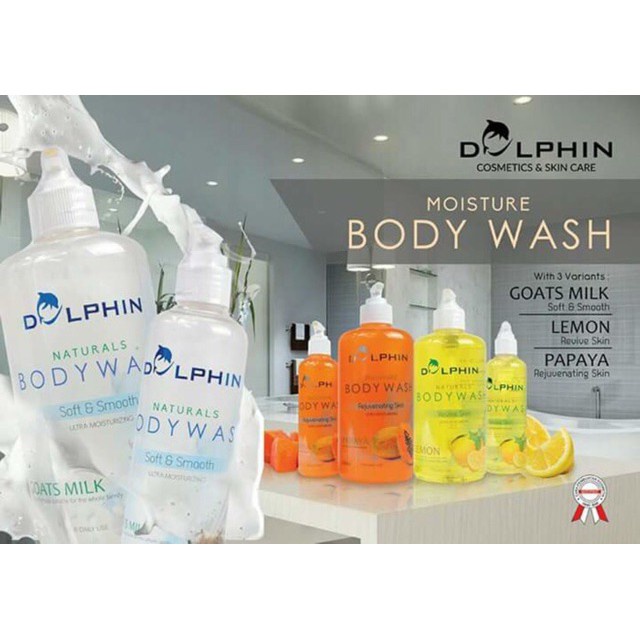 [BPOM] DOLPHIN BODY WASH SABUN CAIR PEMUTIH 500ML SIAP KIRIM