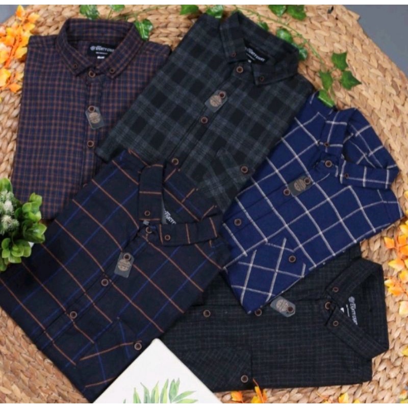 Kemeja Flanel Wanita Pria Hem Kotak (lengan panjang)