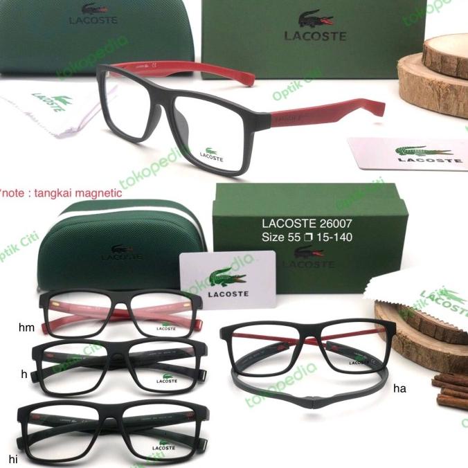 frame kacamata pria sporty lacoste 260 07 Magnetic Grade Original