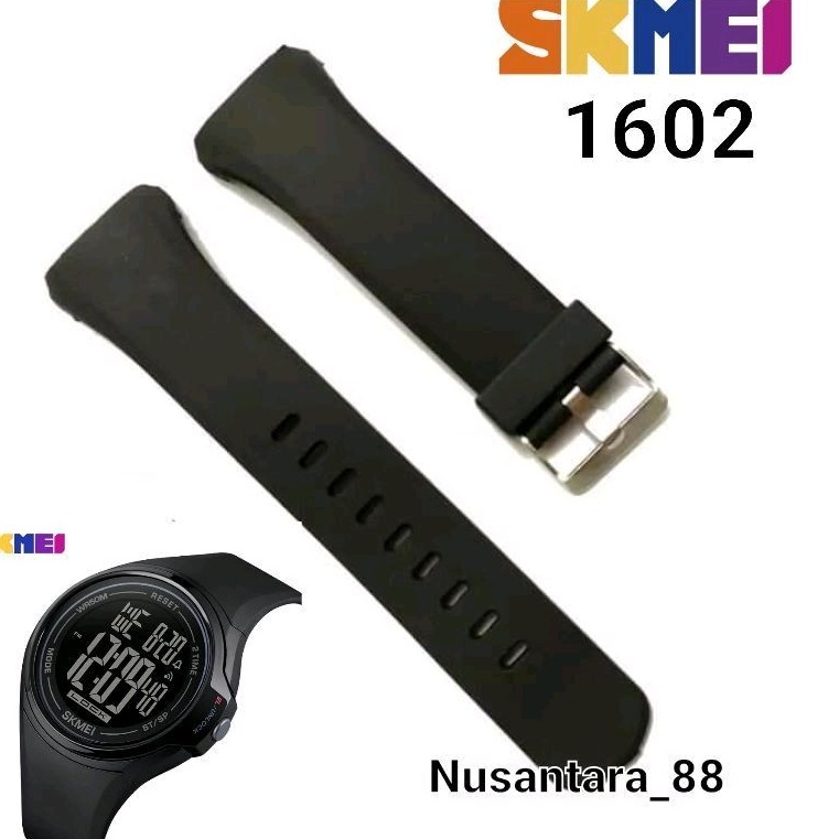 Tali Jam Tangan Skmei 1602 touch screen STRAP JAM SKMEI 1602 WARNA HITAM