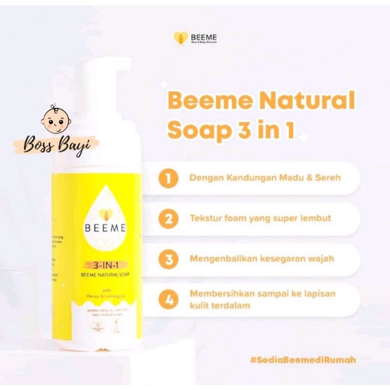 BEEME - Skincare Ibu dan Anak - Nourishing Balm / Natural Soap 3in1 / Honey Sunscreen Lotion