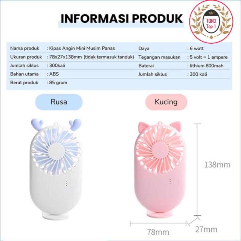 Pocket Fan Kipas Angin Mini Sumber Cute Cooling Fan Portable Phone Holder