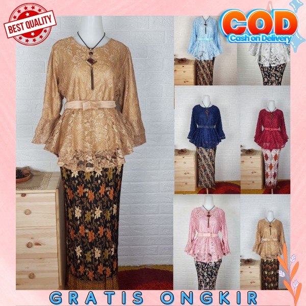 Baj Kebaya Setelan Cewk Murah Stlan Pakaian Bju Prewedding Pakaian Pesta Kondangan Ibu Ibu Fashion W