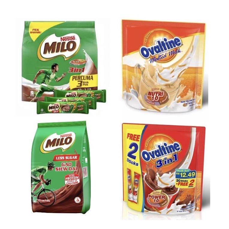 

ㅉ Milo Malaysia / Ovaltine Malted Milk / Milo Gao Siew Dai Singapore / Ovaltine 3in1 Malaysia sachet LANGSUNG CHECKOUT 3789 ☁