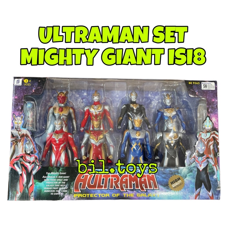 MAINAN ANAK FIGURE ULTRAMAN MIGHTY GIANT ISI 8PCS PLUS KAPSUL MAINAN ANAK ULTRAMEN