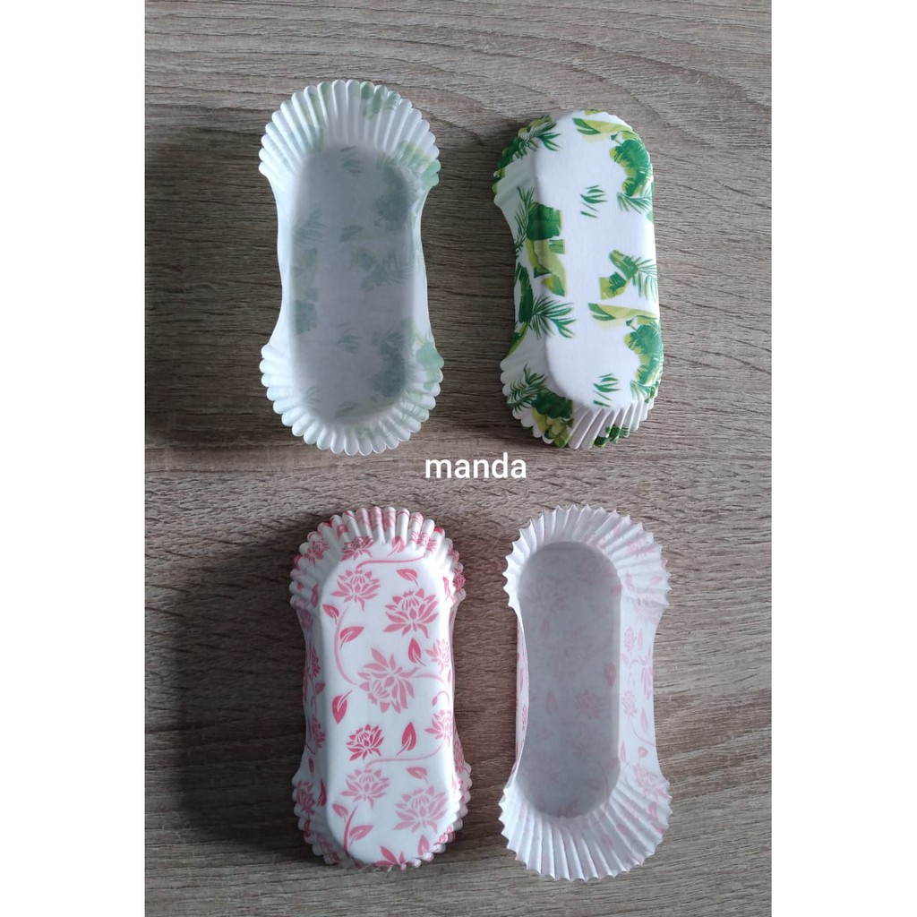 Paper cup cake wadah alas kue roti kukus donat risoles cup cake oval cup cake bulat 100 lbr