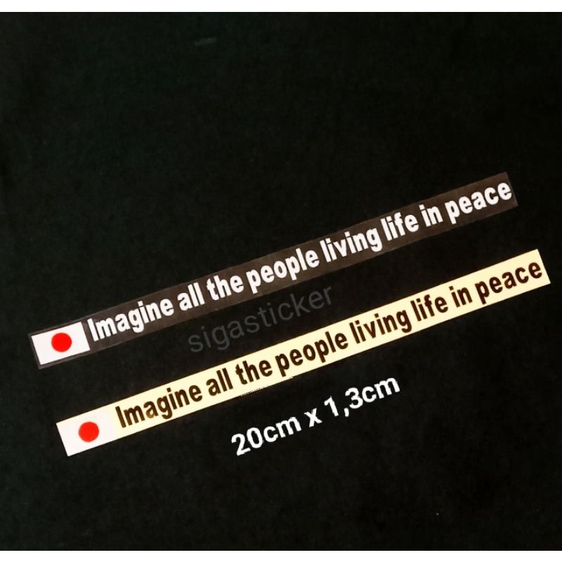 STICKER STIKER IMAGINE ALL THE PEOPLE CUTTING