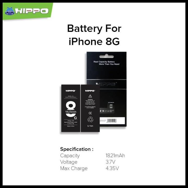 Hippo Baterai Iphone 8 1821 Mah Original Premium Cell Quality