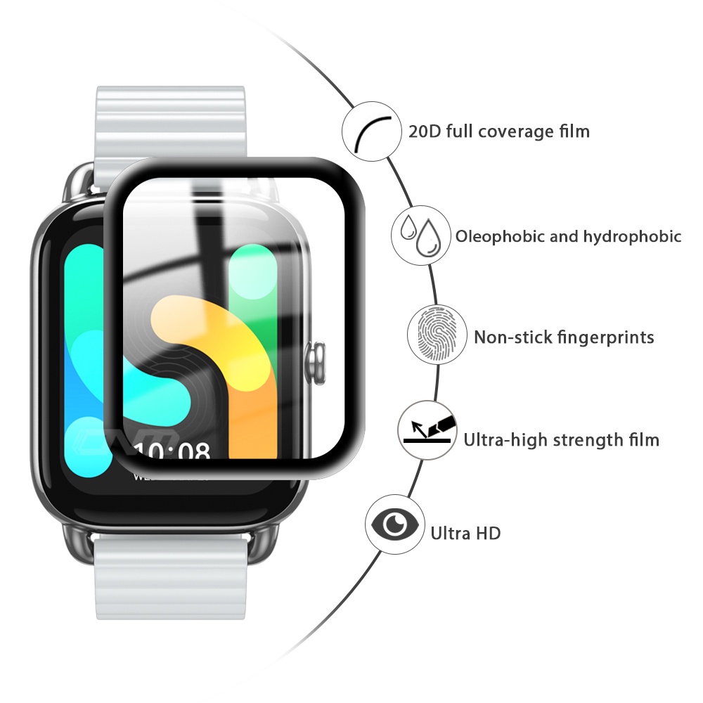 Film Pelindung Layar Transparan 20D HD Untuk Smartwatch Haylou Rs4 / Rs4 Plus