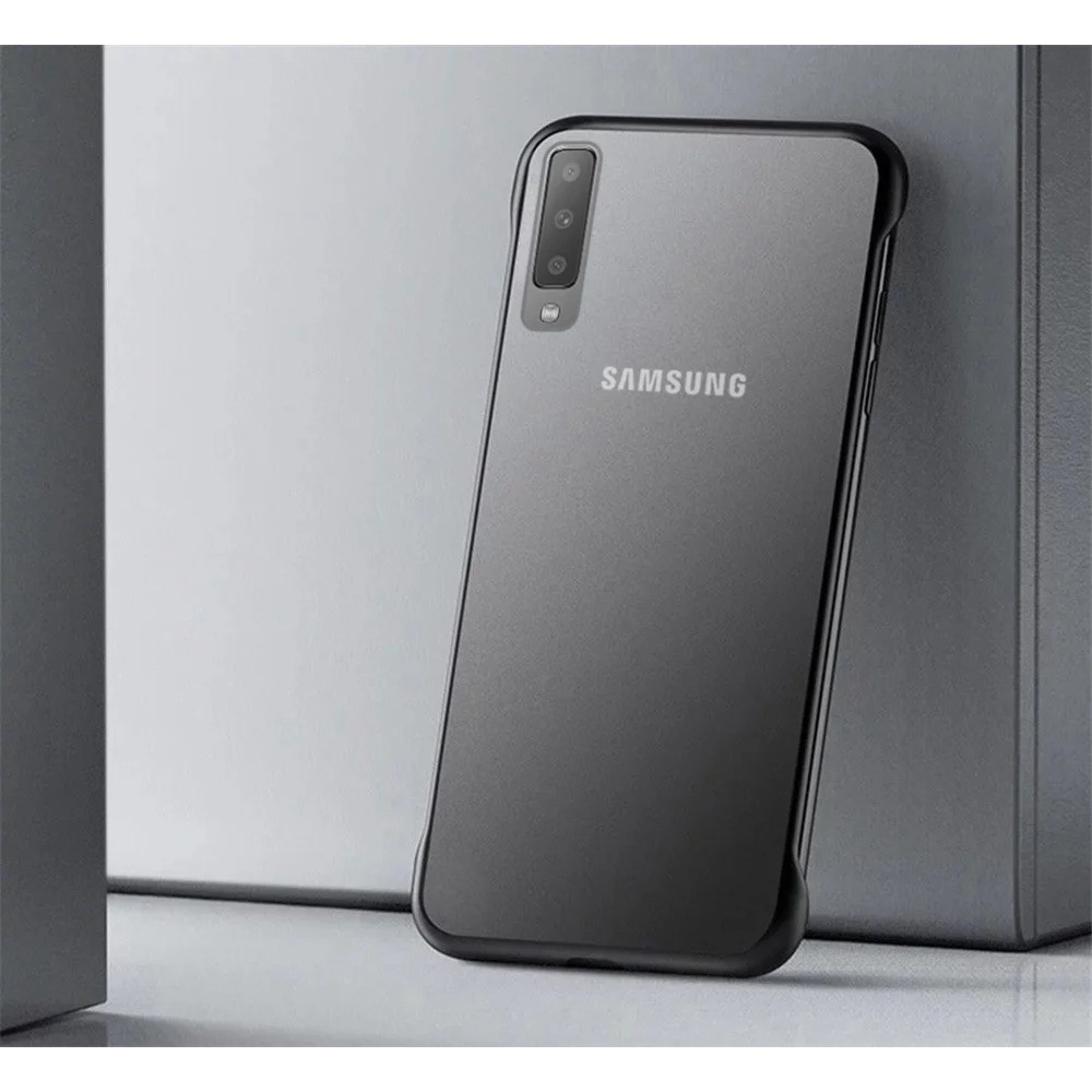 Samsung A7 2018 Case Frameless Transparan Stand Ring Casing