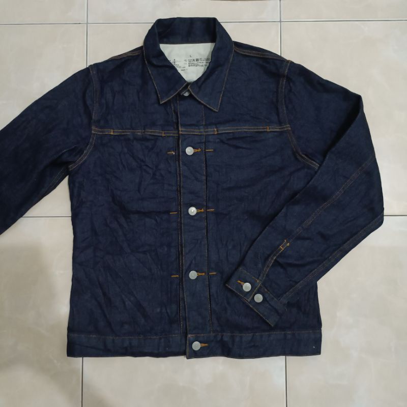 Jaket denim muji size L