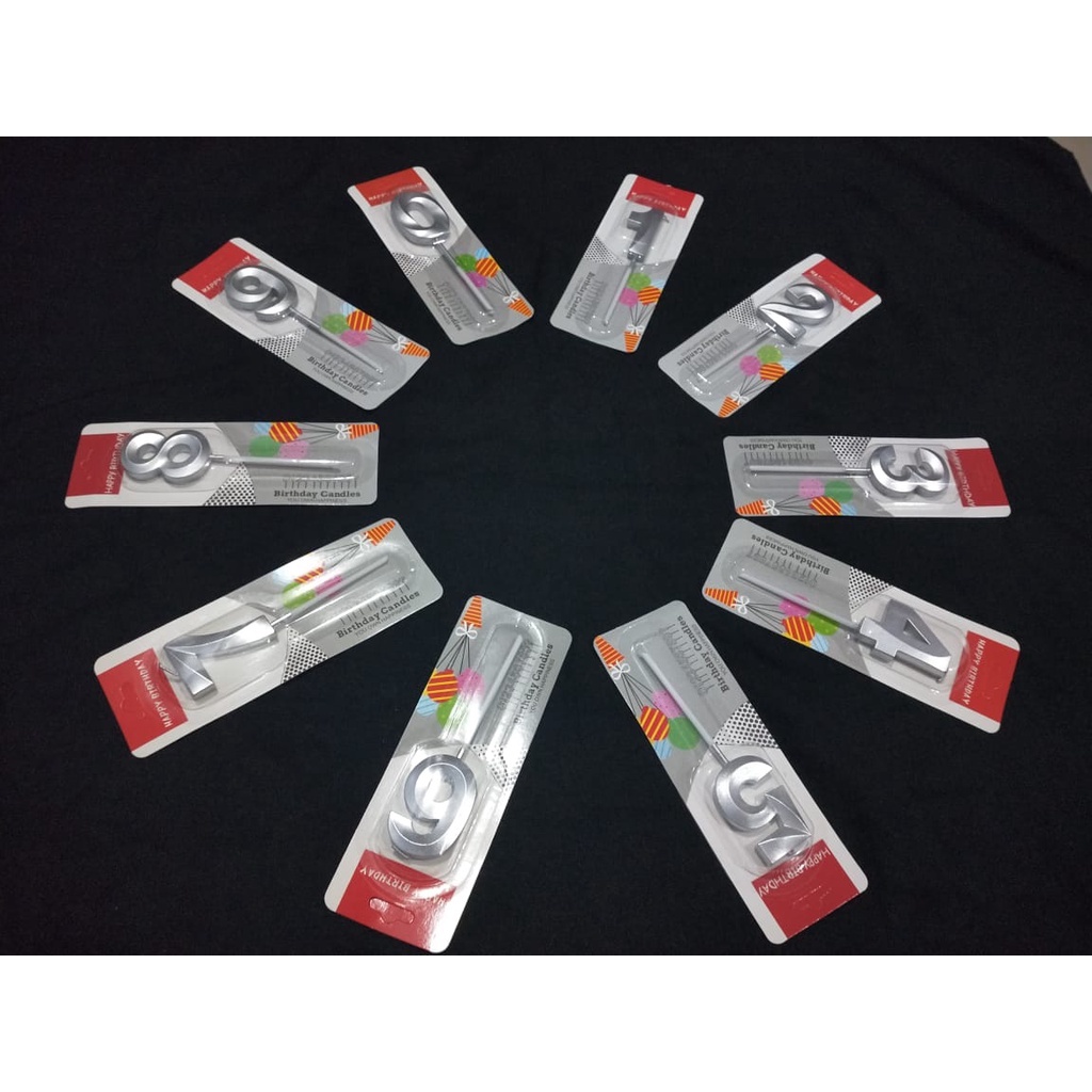 Lilin Angka Chrome Ulang Tahun