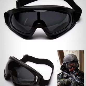 Kacamata Goggles Ski Helm Cross Trail Motor Safety Las Downhill Aman Tactical Anti Silau Suit for Ski Sport bingkai tebal