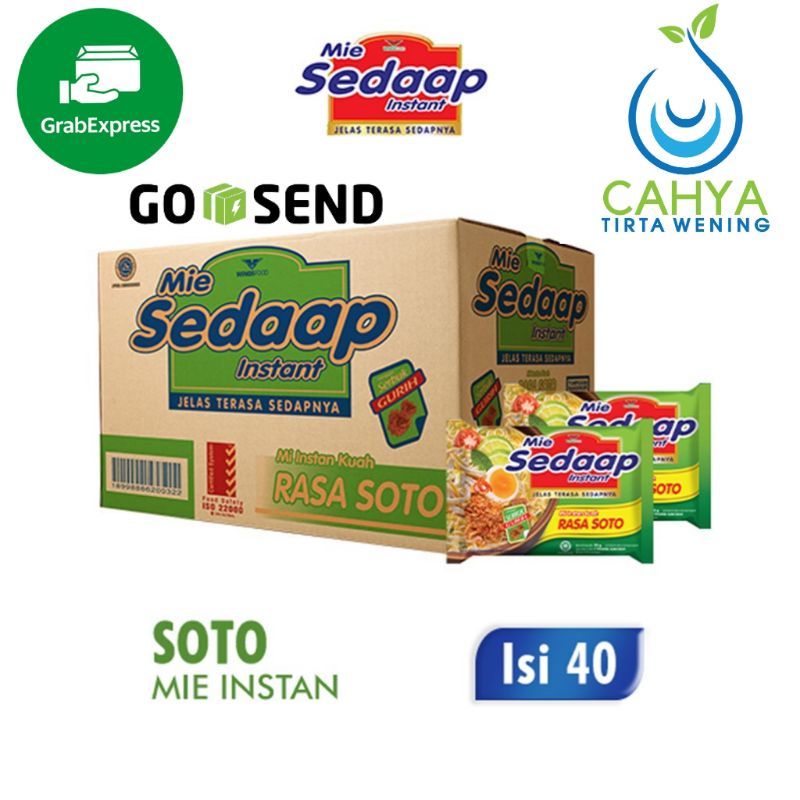 

Sedaap Soto 90g x 40 (1 Ctn) | Grab Express - Gosend Instant