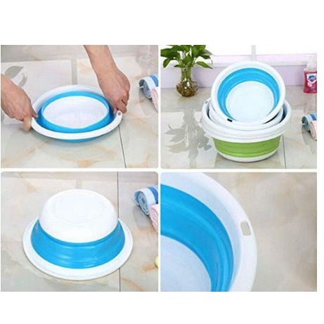 Baskom Lipat Travel Kemping Camping Folding Wash Basin Traveling