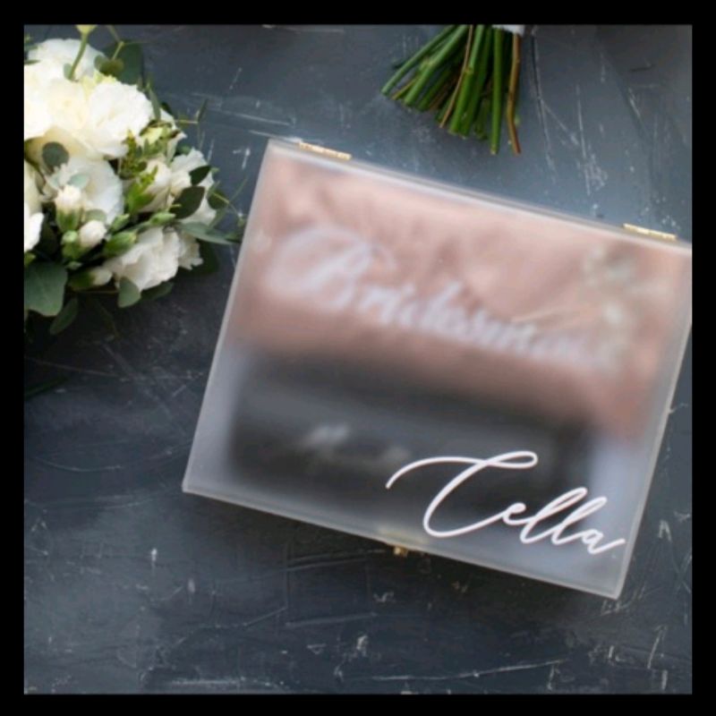 Kotak Seserahan SATIN Akrilik / Box Bridesmaid SANBLAS Acrylic / Kotak box serbaguna ACRYLIC