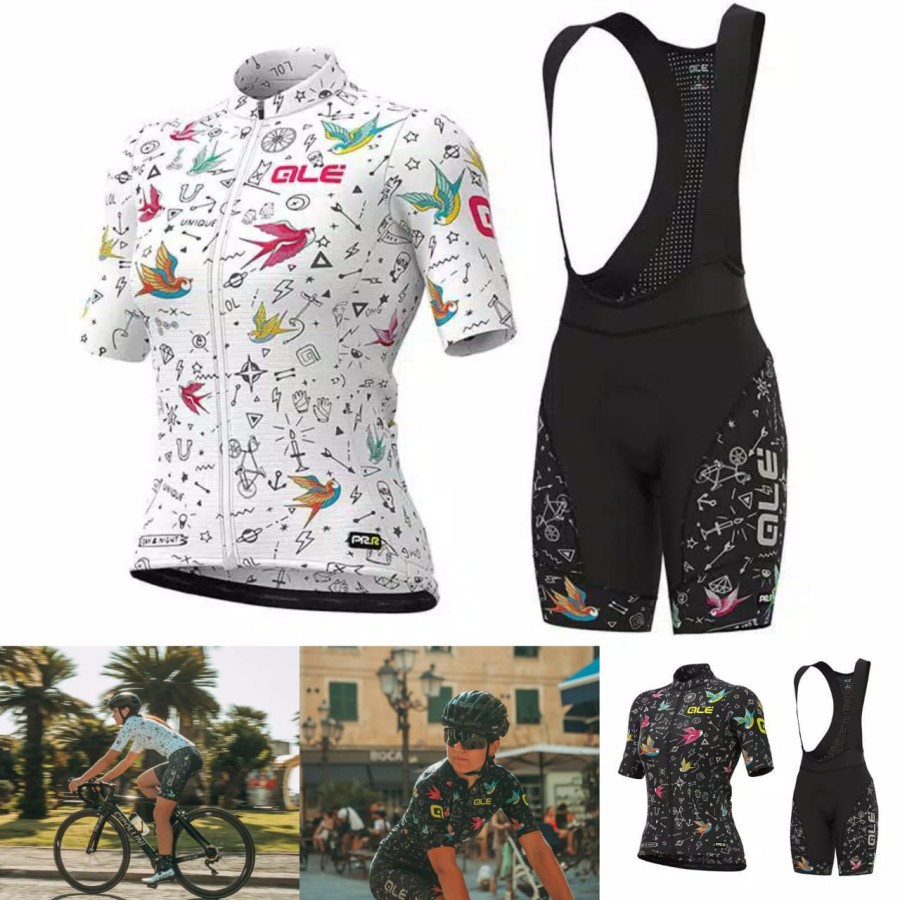 CYCLING JERSEY SET BIB LENGAN Pendek CELANA WOMAN WANITA BAJU SEPEDA