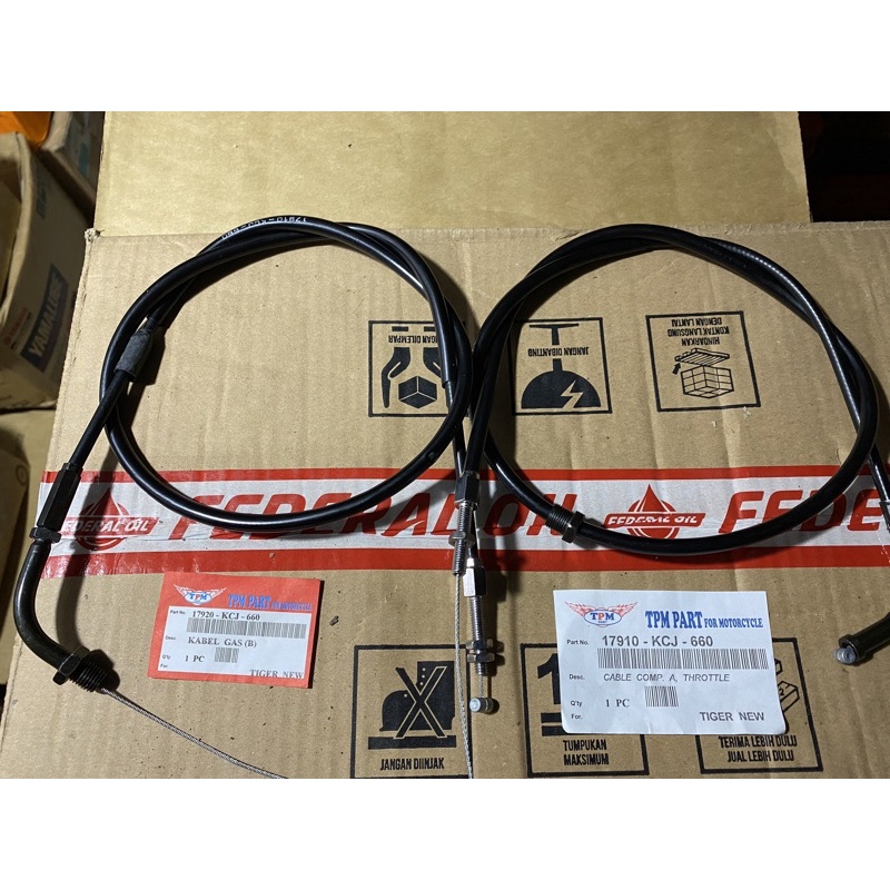 KABEL TALI GAS KABEL GAS SET A DAN B HONDA TIGER NEW TIGER LAMA TIGER REVO KCJ TILAM TIREV