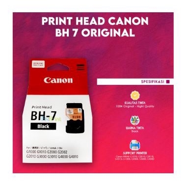 Printhead canon pixma bh-7 black for printer g1000 g2000 g3000 g4000 g1010 g2002 g2010 g3010 g4010 - Print head bh7 hitam