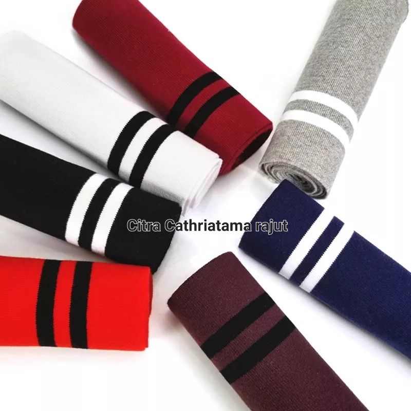 Rajut kerah / rib jaket / rib tangan / rib pinggang / rib celana