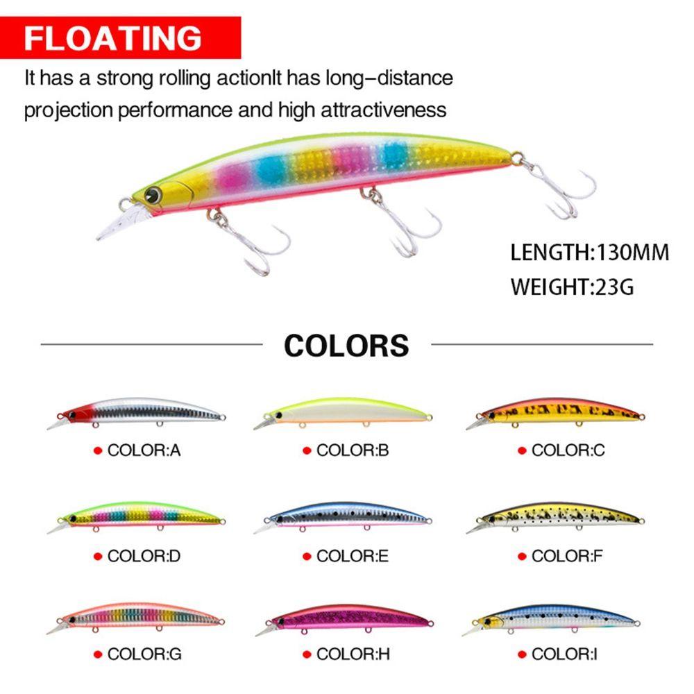 Top FloatingMinnow Baits Baits Bermanfaat Crankbaits Tackle 130mm/23g Umpan Casting Panjang