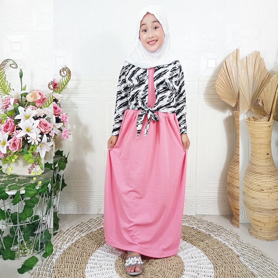 GAMIS ANAK AMERA ROMPI SHAKILA CANTIK SYARI 2-13 tahun DRESS MURAH GL FASHION