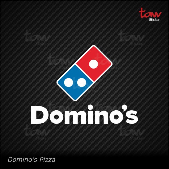 Dominos Pizza Cutting Sticker Stiker Kaca mobil motor Helm Domino