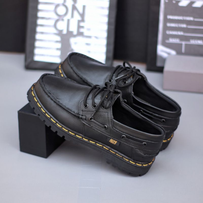 Xshoesbdg.id x Triump Sepatu Formal Pantofel Pria Hitam Kulit Asli Kerja Kantor Kuliah