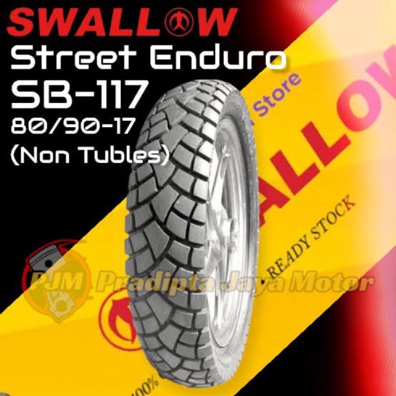 BAN LUAR MOTOR RING 17 80/90-17 SWALLOW STREET ENDURO SB-117 TUBETYPE