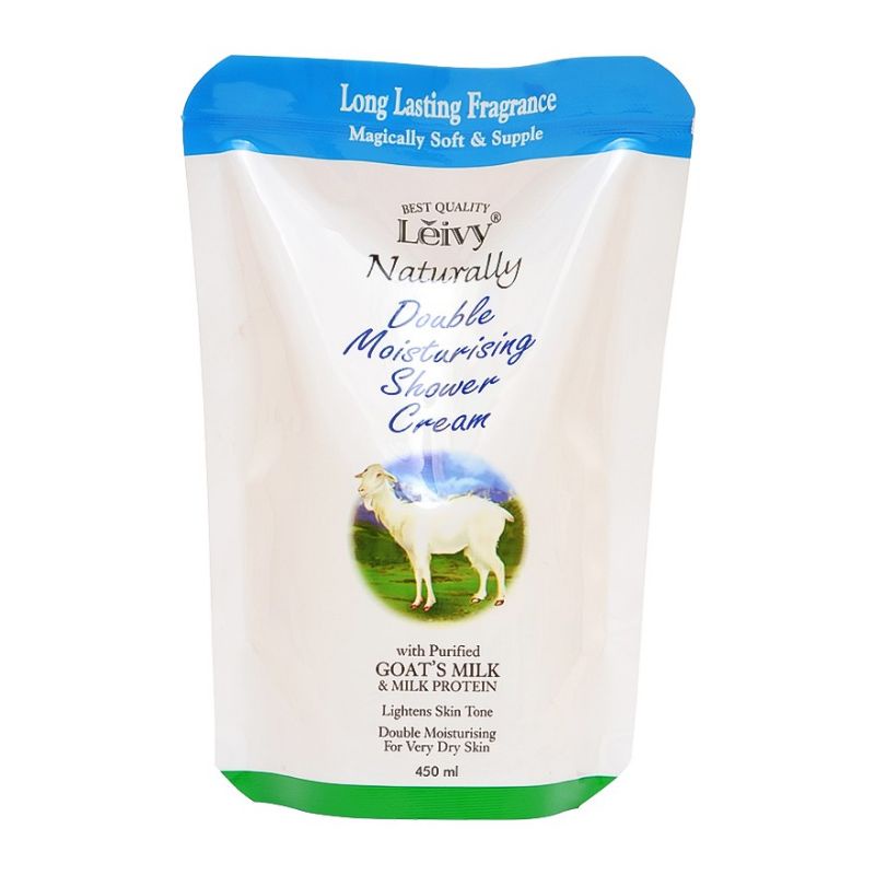 Leivy Shower Cream Goats Milk Refill 450ml