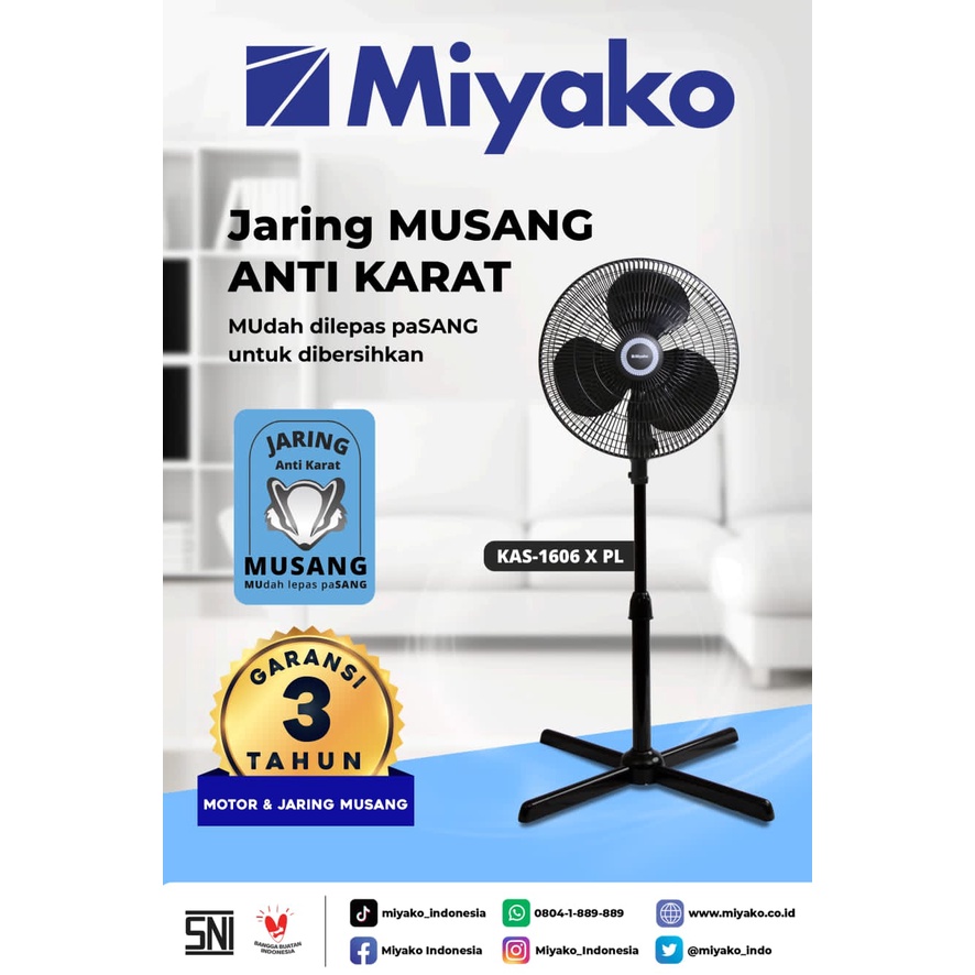 Jual Kipas Angin MIYAKO KAS-1606X PL / Standfan Miyako KAS1606X-PL 16