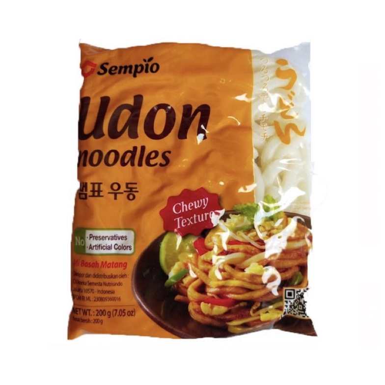 

SEMPIO Mie Udon 200gr / SEMPIO Udon Noodle / Mie Jepang korea matang basah chewy fresh Noodles/Fresh Udon Instant