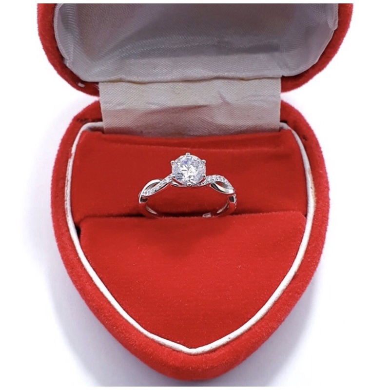 Cincin cewek perak 925 lapis emas putih cincin wamita perak 925
