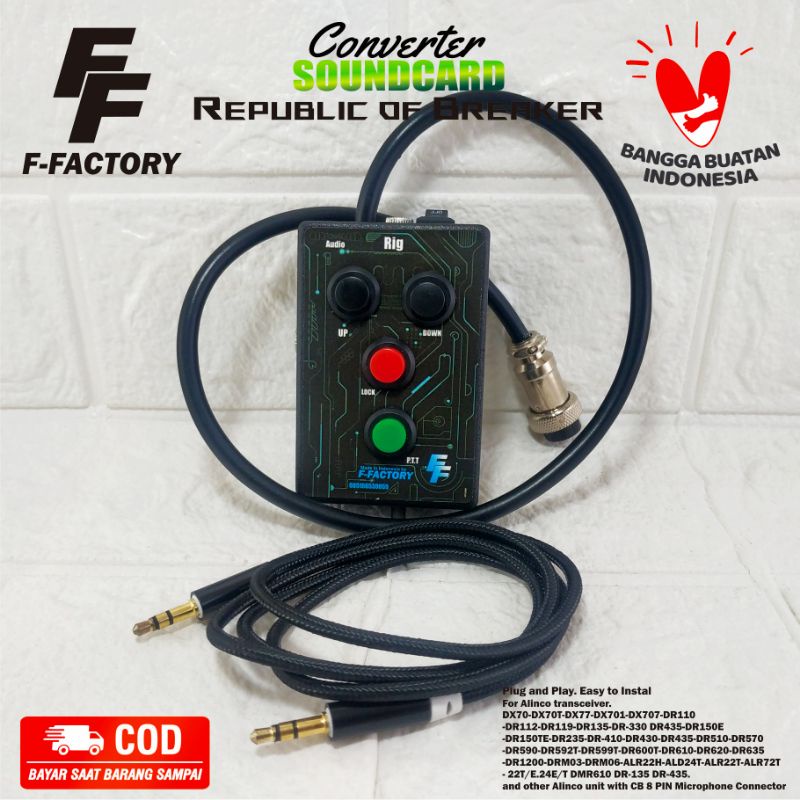 PTT Box Untuk Radio Komunikasi Rig Alinco DR Series ke soundcard / Mixer