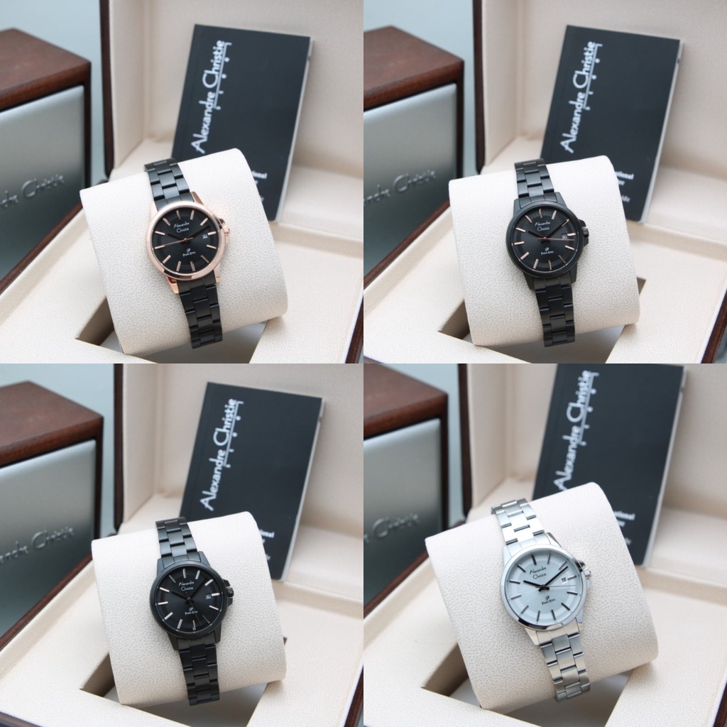 JAM TANGAN WANITA ALEXANDRE CHRISTIE AC 1034 AC1034 BLACK TERBARU ORIGINAL