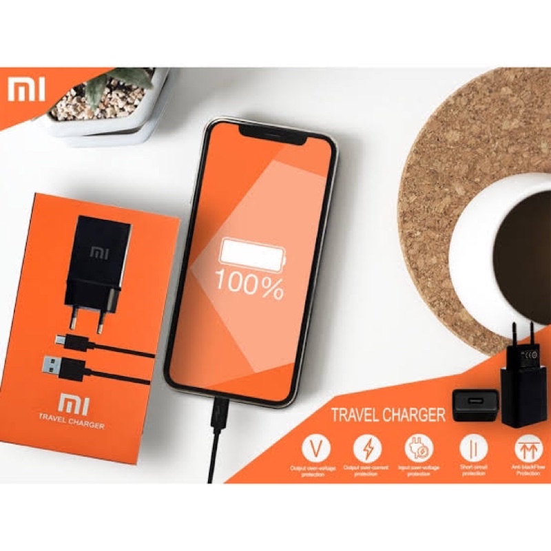 CHARGER XIAOMI MI6 ORIGINAL 5v 2A FAST CHARGING MICRO &amp; TYPE C TC XIAOMI QC 3.0