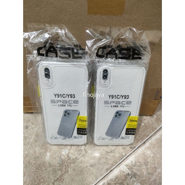 Softcase Vivo Y91C Y1S Lubang 3 Silikon Casing Selicon Case Bening Transparan Terasfaran Pelindung Pro Camera