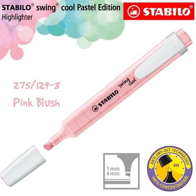 

Stabilo BOSS Swing Cool Pastel Pink Blush 275/129-8 Warna Merah Muda