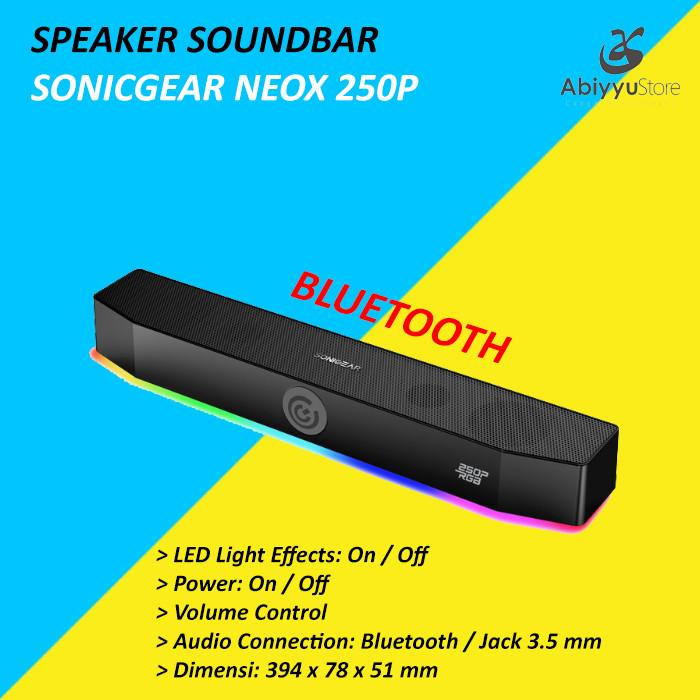 Speaker Sonicgear Neox 250P Bluetooth Soundbar Komputer PC Laptop HP
