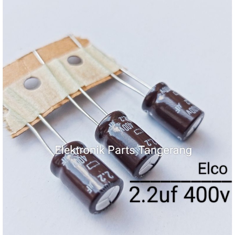 (1Buah) KAPASITOR ELCO 2.2UF 400V CAPACITOR ELCO 2.2UF 400V KAPASITOR ELCO 400V 2.2UF ELCO 2.2UF 400