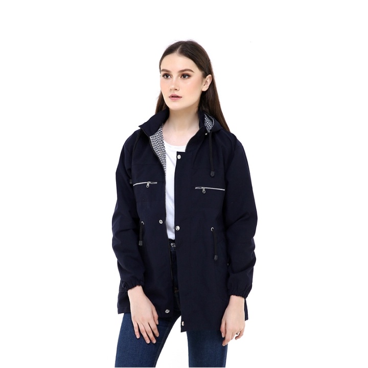 Jaket Parka Cewek Jumbo / big size m/l, xl, xxl, xxxl, hoodie bisa dilepas-NEVY TUA