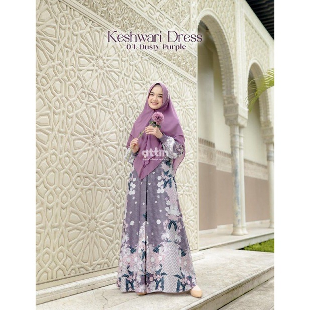 Attin hijab dress keshwari dress saja size L